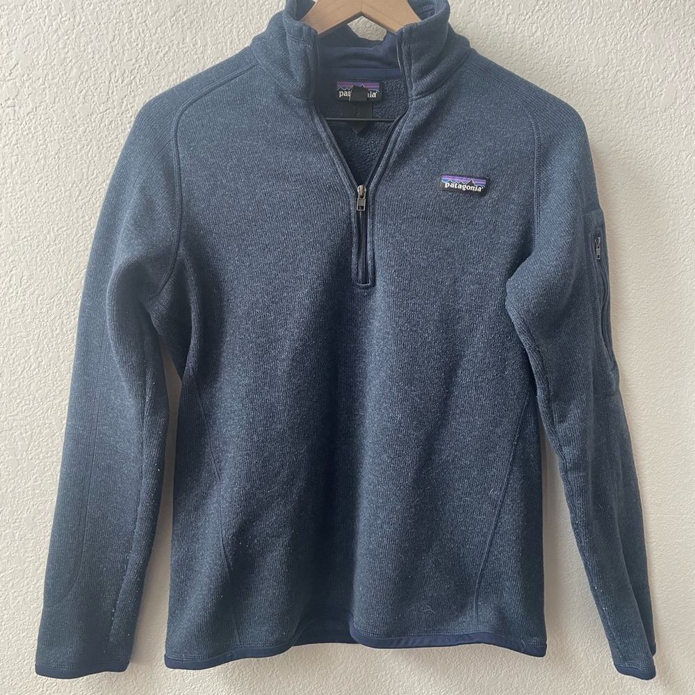 Patagonia Women's Navy Zip-Up Sweater